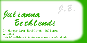 julianna bethlendi business card